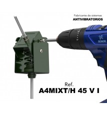 Amortiguador híbrido con doble salida métrica y corrector de ángulos