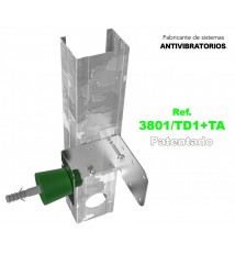 Amortiguador trasdosado acústico mediante perfil TIPO C o montante 3800/01 TD1 + TA